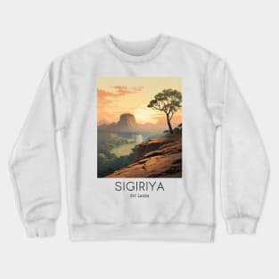 A Vintage Travel Illustration of Sigiriya - Sri Lanka Crewneck Sweatshirt